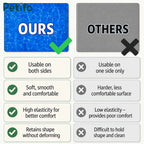 Comparison chart highlighting the superior comfort, flexibility, and dual-sided usability of the Petifo cooling mat over standard alternatives.