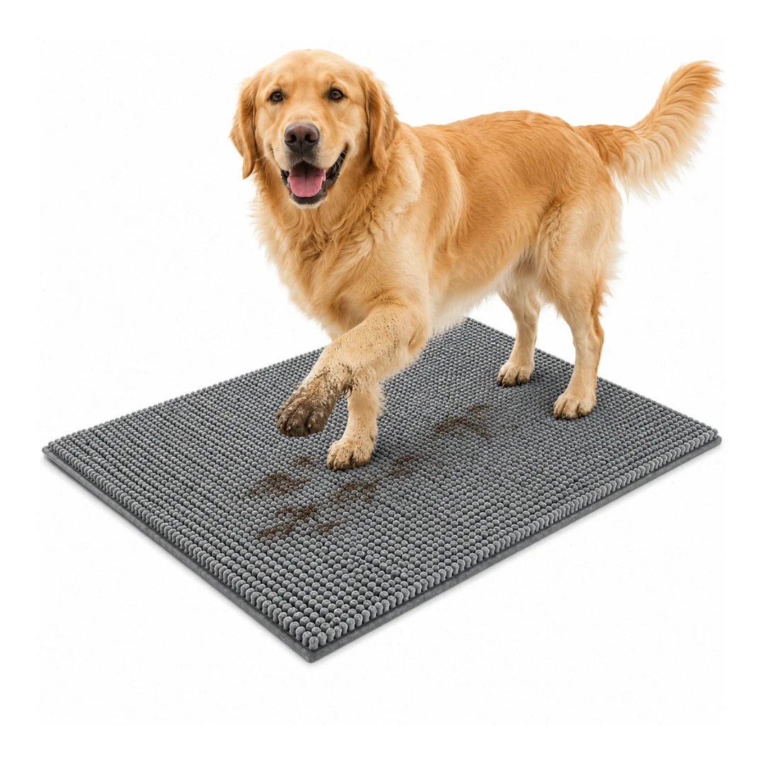 Absorbent paw mat for dogs in grey – Petifo