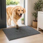 Dog on absorbent paw mat at home – Petifo