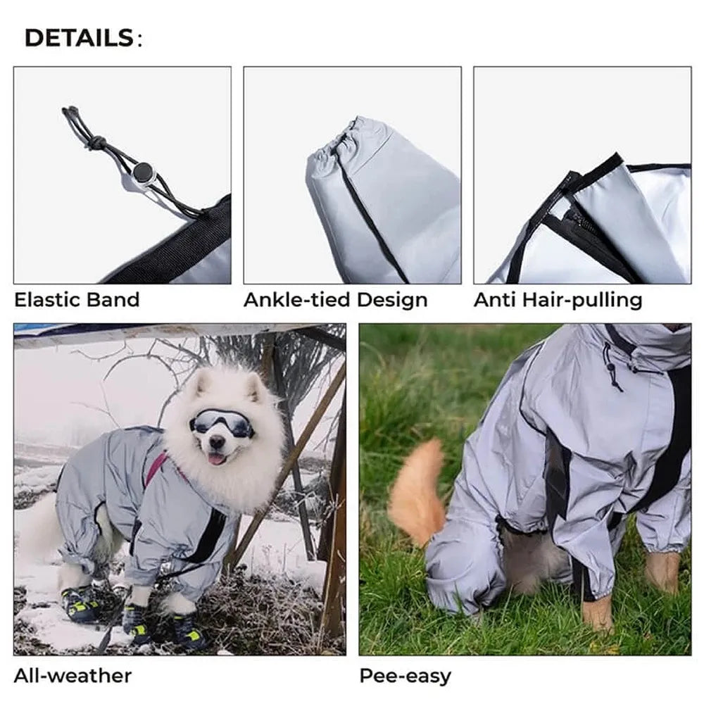 Regnjacka Till Hund, 
Regnjacka Hundar, Reflekterande Regntäcke till Hundar